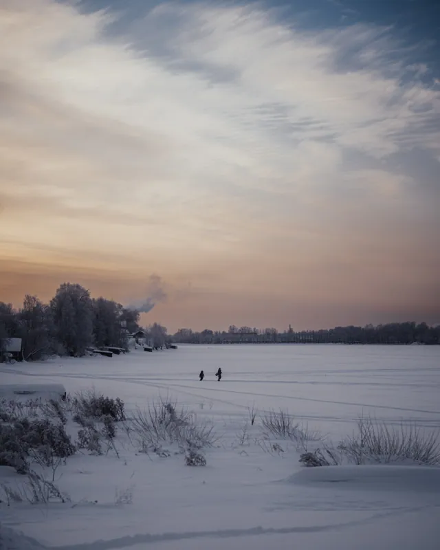 Белая Холуница, Россия — уличная фотография, январь 2023